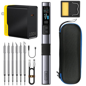LinkMejor HS-02A 100W Portable Corded Soldering Iron Kit, 3S Fast Tinning