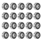 606-2RS Deep Groove Ball Bearing 6x17x6mm Double Sealed Chrome Steel Bearings 20-Pack