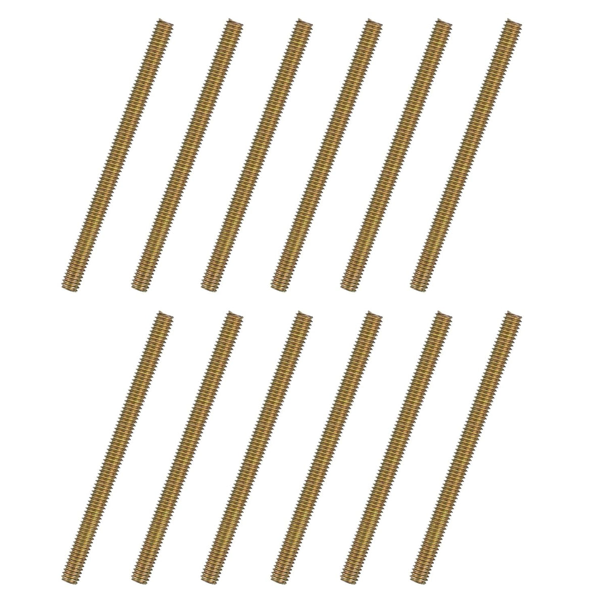 12pcs Barre Filettate Completamente 5/16x2-3/4 Viti Stud Filettate Lunghe Acciaio Carbonio per Mobili Giardino Balaustra Montaggio Assemblaggio Fermaggio Cornice Connessione Colorata zinco