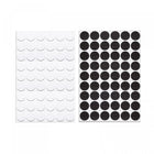 Screw Hole Covers Stickers Textured PVC Self Adhesive Stickers for Wood Furniture Cabinet Shelve Plate 21mm Dia Black Walnut/White Pack of 2 Sheet