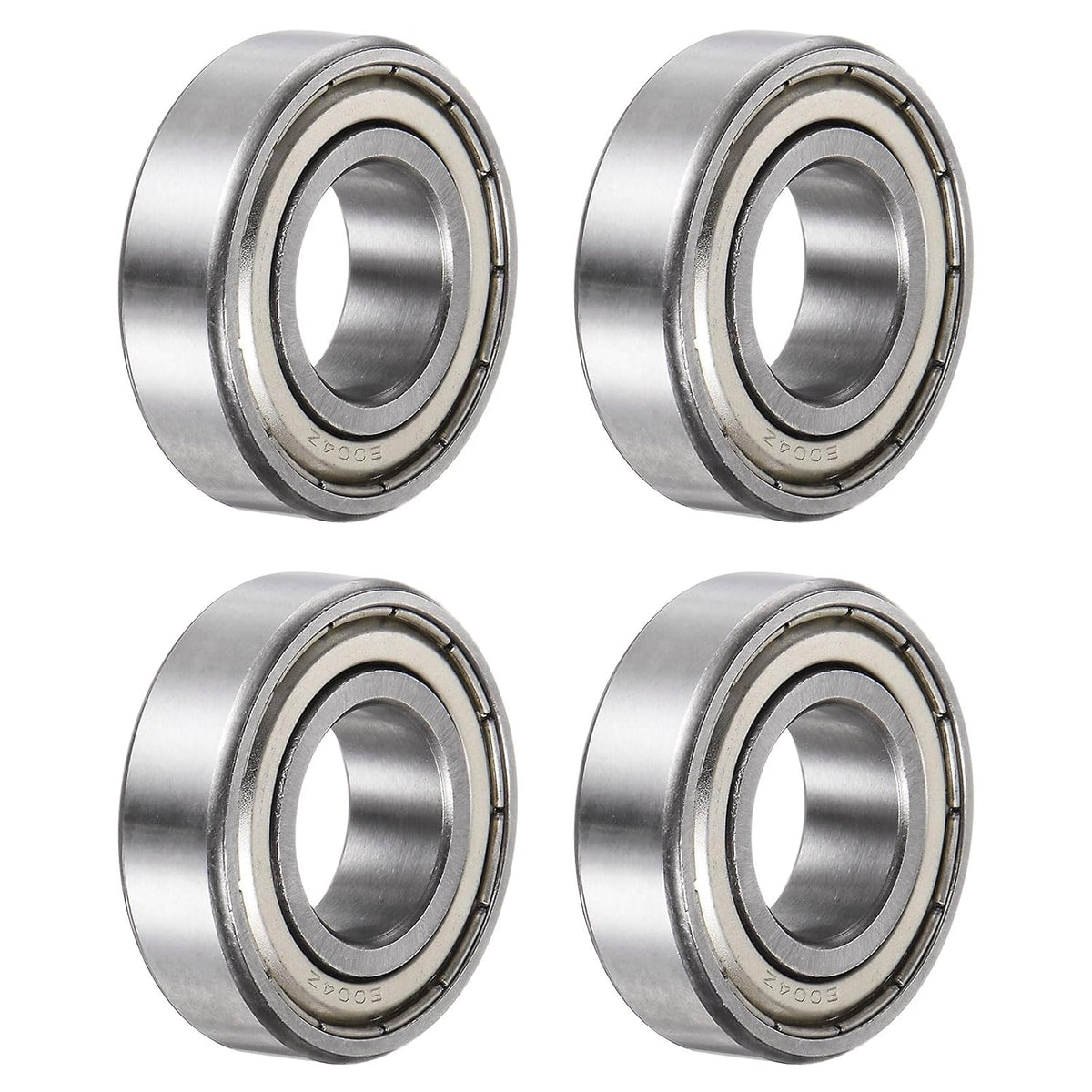 4pcs 6004-ZZ Deep Groove Ball Bearings, Chrome Steel ABEC5 Double Metal Shielded Bearing 20mm x 42mm x 12mm