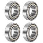 4pcs 6004-ZZ Deep Groove Ball Bearings, Chrome Steel ABEC5 Double Metal Shielded Bearing 20mm x 42mm x 12mm