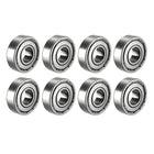 6201ZZ Ball Bearing 12mm x 32mm x 10mm Double Shielded 6201-2Z 80201 Deep Groove Bearings, Carbon Steel (Pack of 8)