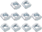 T Nuts, 50pcs - Nickel Plated Carbon Steel T Slot Bolts, 2020 Series M6 Hammer Head Fastener, Sliding T Nuts for Aluminum Extrusion Profile (Silver)