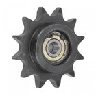 Chain Idler Sprocket, 7mm Bore 1/2" Pitch 12 Tooth Tensioner, Black Oxide Finish C45 Carbon Steel with Insert Double Bearing for ISO 08B Chains