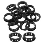 30Pcs Round Cable Snap Bushing Grommets, 1-1/4"(32mm) Black Snap in Cable Grommet Protector for Locking Tube Hose Wire Cord
