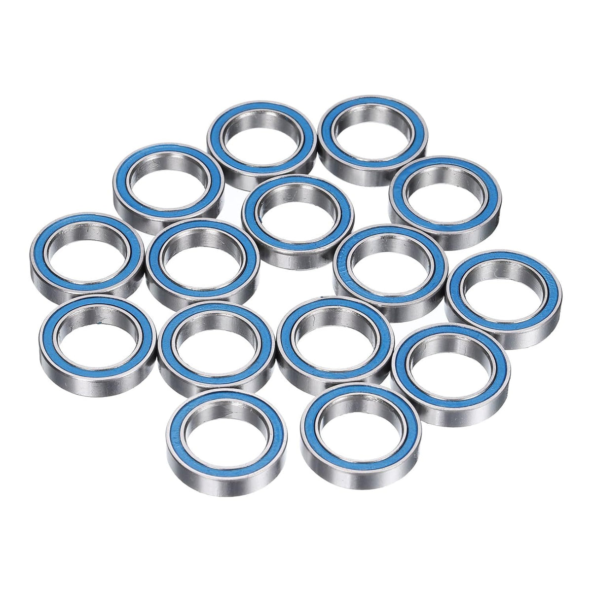 15pcs 6701-2RS Miniature Deep Groove Ball Bearings 12x18x4mm Double Sealed Bearings (Blue) for Electric Motor, Home Appliances, Machinery, (ABEC 3)