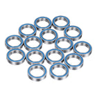 15pcs 6701-2RS Miniature Deep Groove Ball Bearings 12x18x4mm Double Sealed Bearings (Blue) for Electric Motor, Home Appliances, Machinery, (ABEC 3)