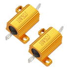 2 Pcs Aluminum Case Resistor 10W 5 Ohm Wirewound for LED Converter with Rod Post 5W5RJ