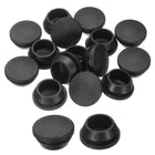 15pcs Silicone Rubber Hole Plugs, Arc Round Bottle Hole Stoppers for 22-23mm Inner Snap in Type Locking Plug Cover for Furniture Accessory, Black