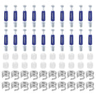 30Set 15x11.5mm Furniture Cam Lock Fitting with 6x40mm Dowel Fasteners, 3-in-1 Metal Furniture Board Connecting Screws Bolts Assortment Kit for Cabinets Chairs Drawer, Blue