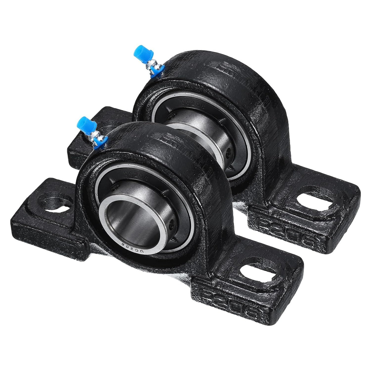 2pcs UCP206 Pillow Block Bearings 30mm Bore Bearing Units Cast Steel Flange Mounted Bearing Housing