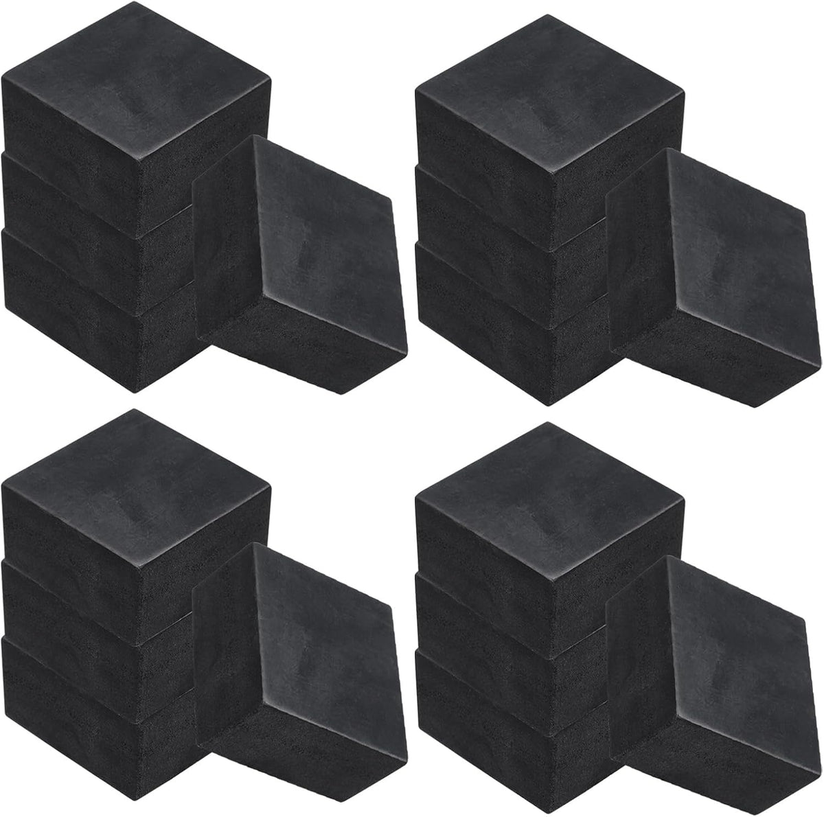 16Pcs Rubber Anti Vibration Pads, 2" x 2" x 1" Square Rubber Shock Absorbing Washer Pads, Non-Skid Protector Mat for Washer Dryer Air Conditioner Compressor