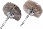 Nylon Wire Brush Abrasive Polishing Wheel 320/600 Grits 3.15-inch Grinding Head with 6mm Threaded Shank