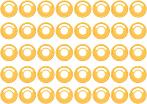 Dischi di Legatura per Libri in Plastica, 40Pz Disco Circolare da 28mm per Espansione Dischi Legatura per Notebooks Planner Accessori, Giallo