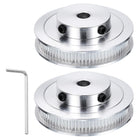 2pcs GT-2 Pulley Synchronous Wheel 80 Teeth 8mm Bore, Fit with 6mm Width Belt, Aluminum Alloy Timing Pulley Wheel with a Wrench for 3D Printer, CNC Machine