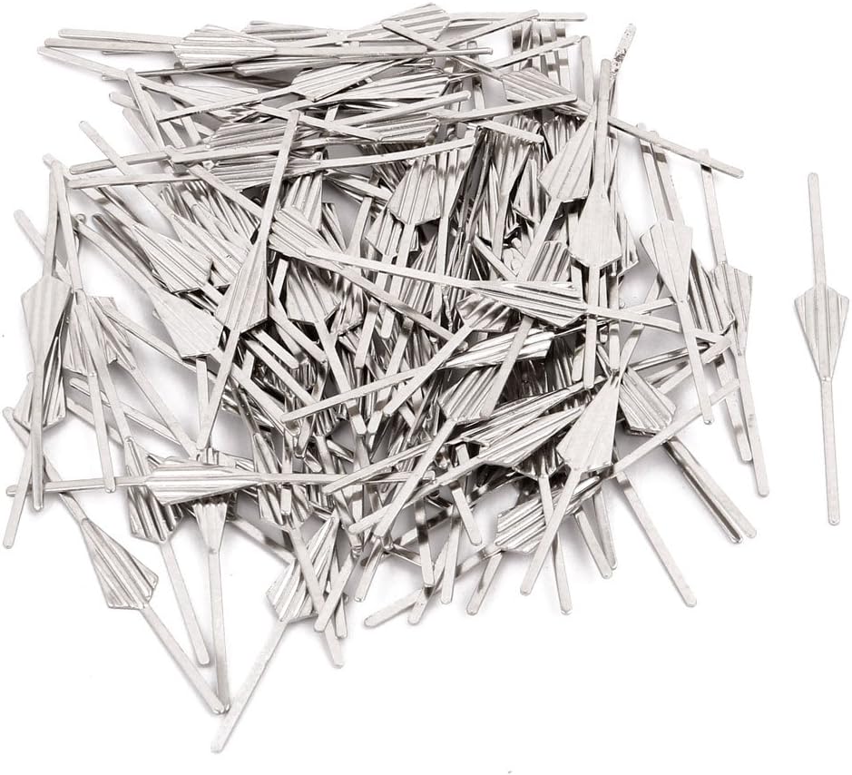 LinkMejor 100Pcs Chromium Tone 45mm Long Chandelier Connector Clip for Fastening Crystal
