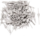 LinkMejor 100Pcs Chromium Tone 45mm Long Chandelier Connector Clip for Fastening Crystal