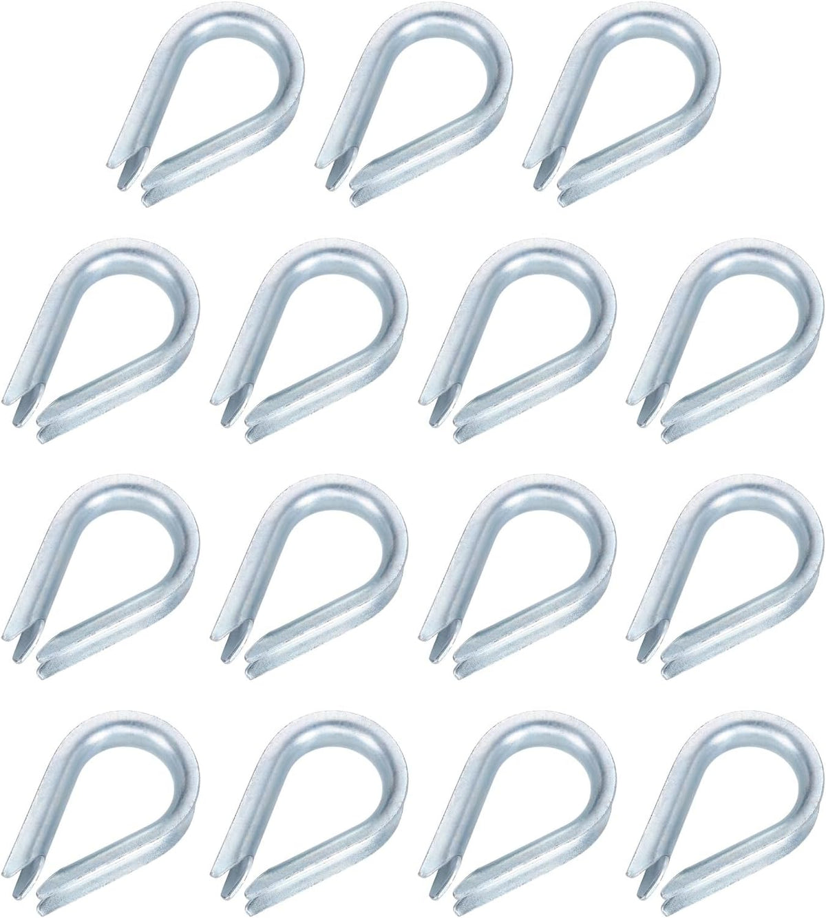 15Pcs Wire Rope Thimble, 3/8" M10 Carbon Steel Thimble for 3/8" Diameter Wire Rope, Marine Rigging, Boat, Fishing, Construction, Industrial Applications