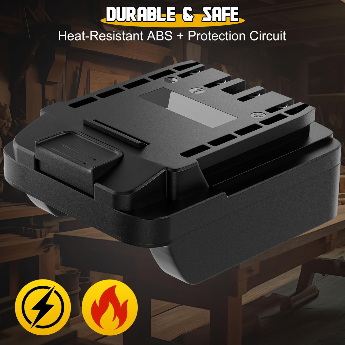 LinkMejor Battery Adapter Compatible for Dewalt 20V Battery (Not Included)