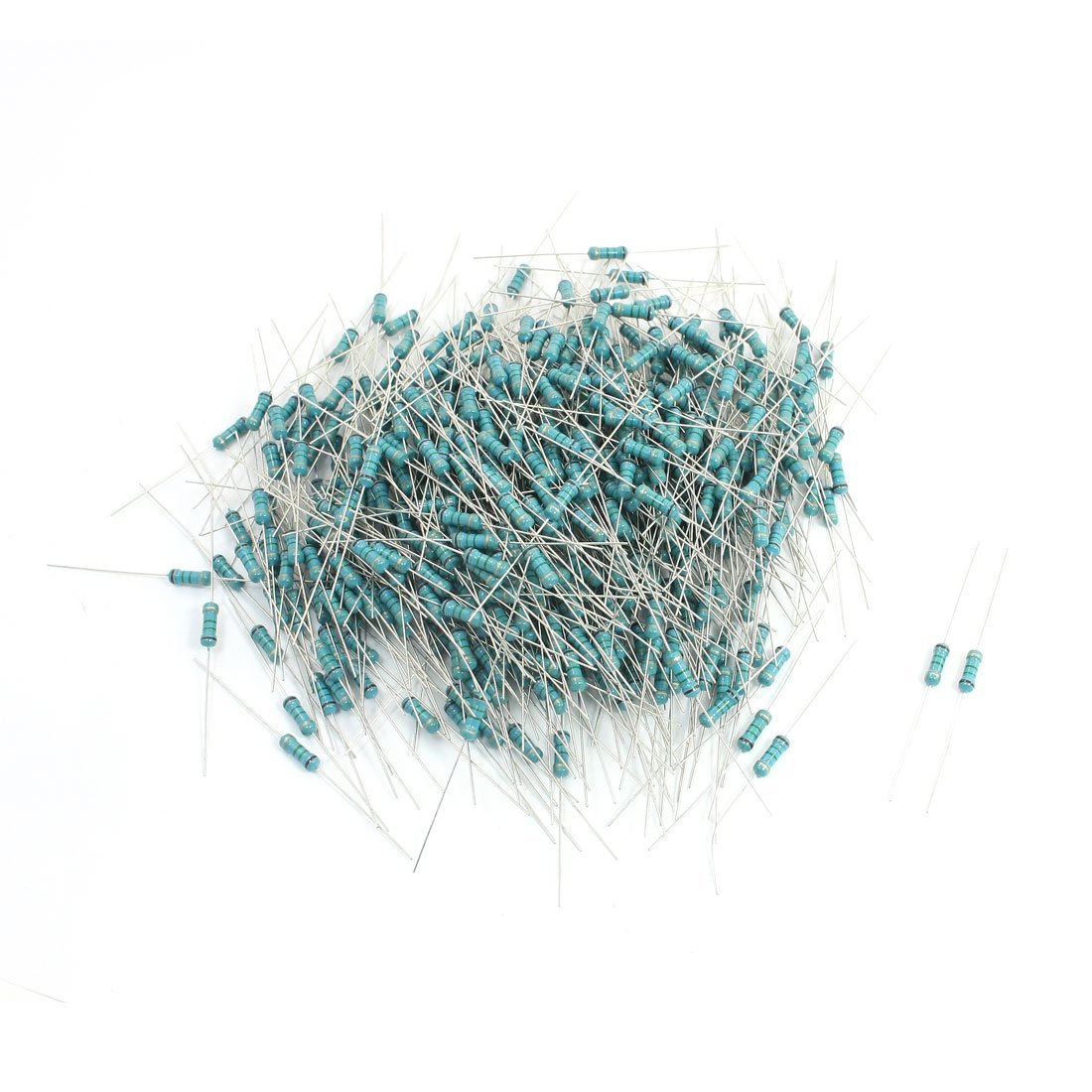 a14042400ux0357 500 Piece 1.5M Ohm Resistance 1/2WW Axial Lead Carbon Film Resistors, 0.12" Width, 2.36" Length