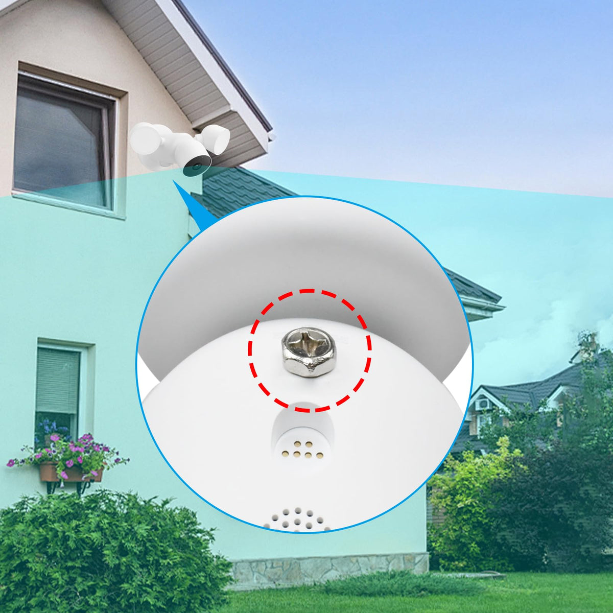 LinkMejor Viti di Sostituzione Compatibili con Google Nest Cam con Faretto a Luce Intensa