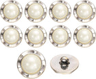 10Pcs 18mm Resin Vintage Clothes Sewing Button Metal Coat Pearl Buttons Craft Accessories for Garment Coat Decoration Crafts DIY Project