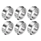 6pcs Set Screw Collars 12mm Bore 304 Stainless Steel Shaft Collars, 17mm OD, 6mm Width Axle Collar Clamp for Linear Rod Shaft Guide