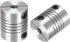 2PCS Motor Shaft 4mm to 6.35mm Helical Beam Coupler Coupling 20mm Dia 25mm Long