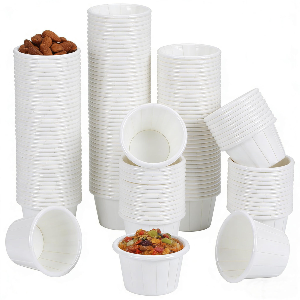 LinkMejor 1000-pakke papirprøvekopper, 0.75oz små mellomstore kopper for smaking