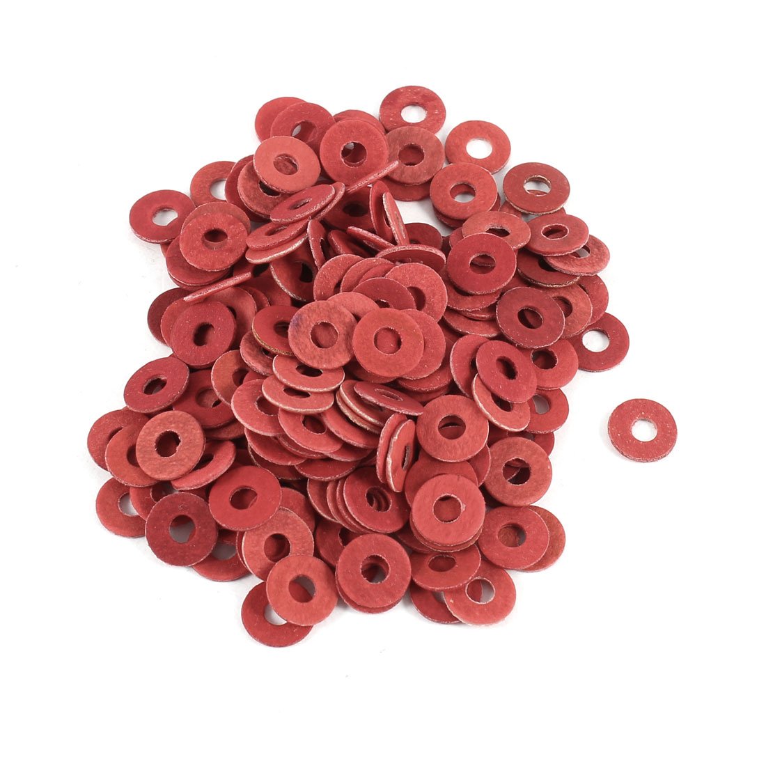 3mmx8mmx0.7mm Insulated Fiber Insulating Washers Spacers Red 200 Pcs