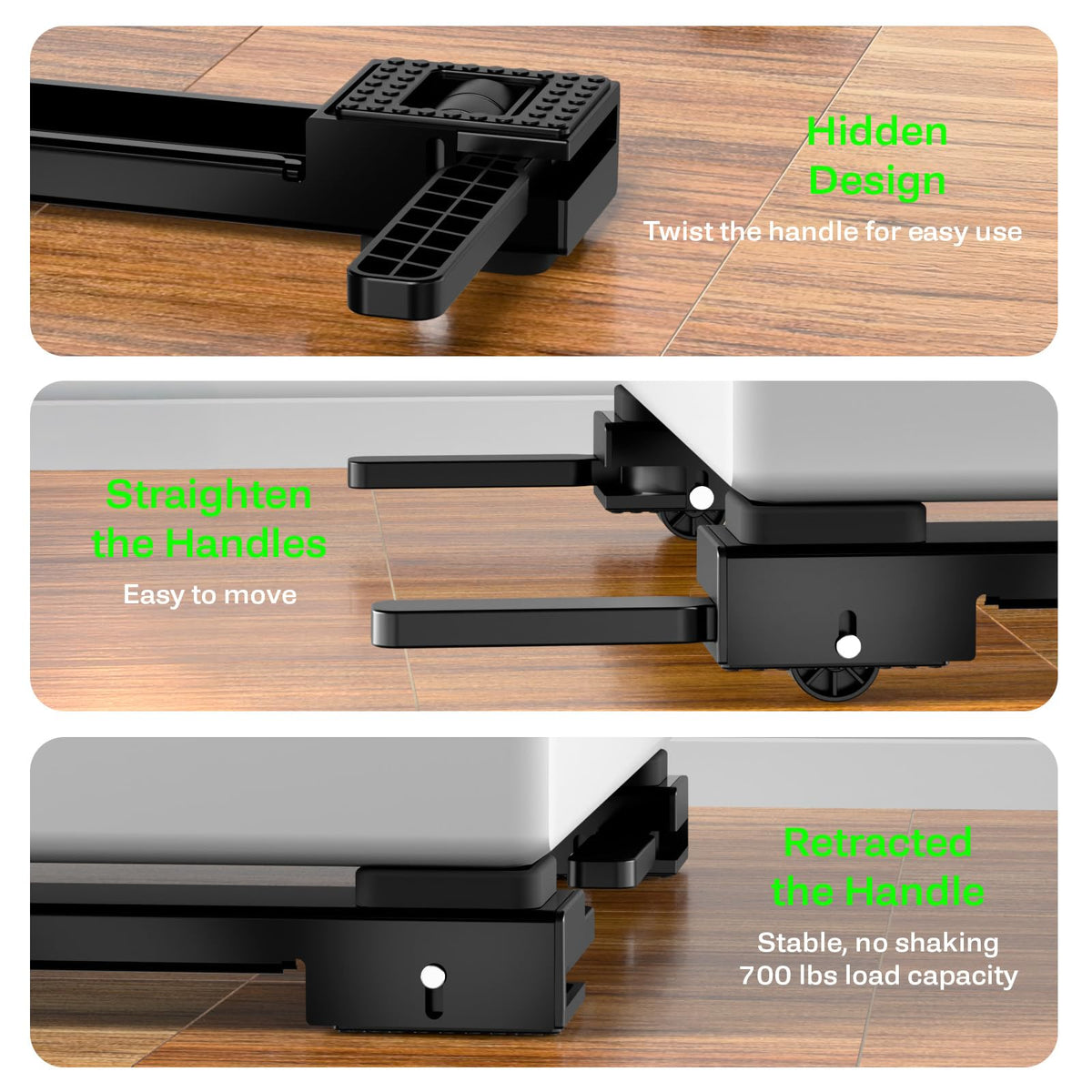 Appliance Rollers Heavy Duty,20''-32''in Extendable Appliance Sliders,Liftable Anti Slip Mobile Washing Machine Base,Easily Move Washer and Dryer Machines,Refrigerators,Furniture-Black