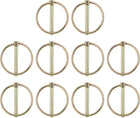 10Pcs 0.18" x 1.5" Tractor Pins Carbon Steel Linch Pin Assortment Kit with Ring for Trailers, Farm Tractors, Trucks, Lawn Mowers, Color Zinc