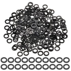 240 Pcs M5 PVC Flat Washers 5mm ID 8mm OD 0.3mm Thick Plain Washer Grommets Plastic Sheet Gasket Fastener Sealing Spacer Gasket Ring Water Hose Washers, Black