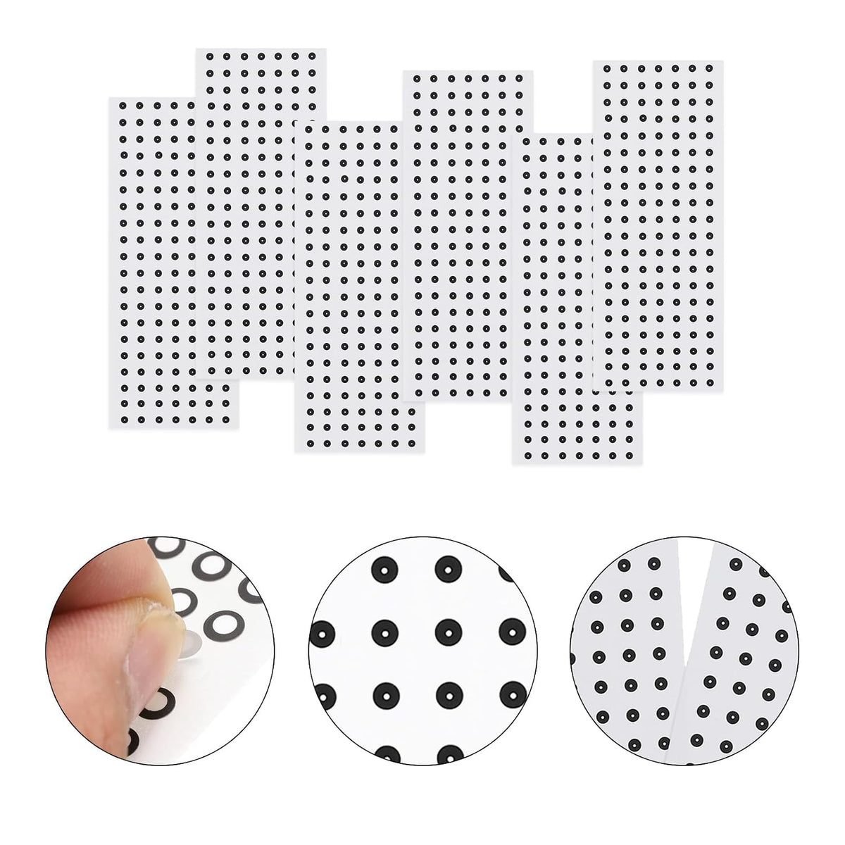 1500Pcs 3D-skannerimerkit 3mm 3D-skannauspisteet 3D-seurannan pisteet Referenssikohta 3D-kohteet hajauttavat heijastusmerkit 3D-skannereille, liikkeen tallennusjärjestelmille (3x6mm)