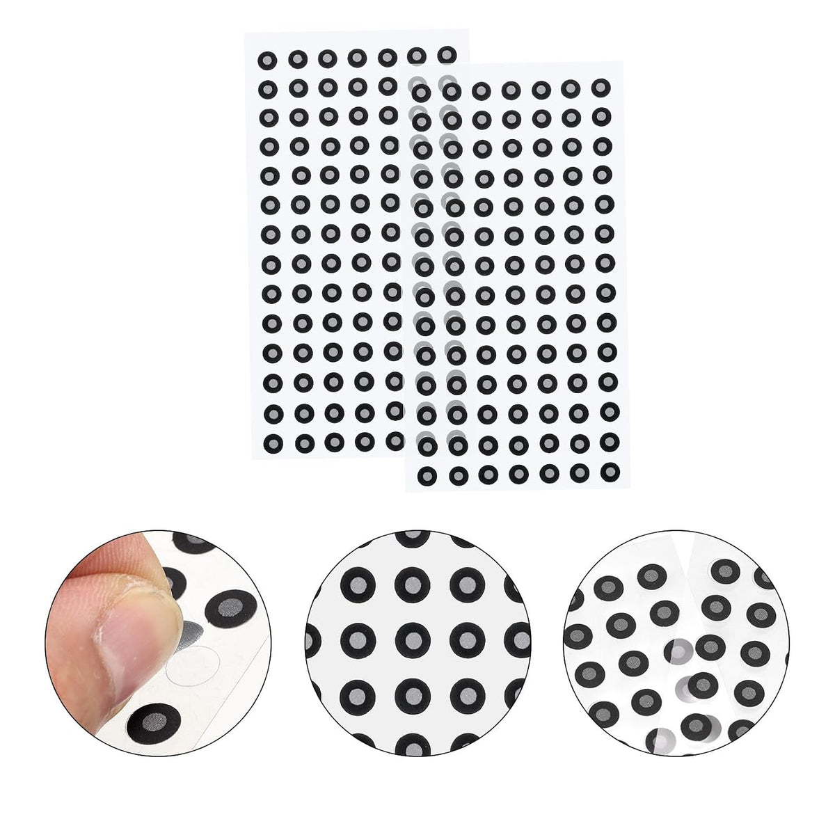 200Pcs 3Dスキャナー・マーカー 3mm 3Dスキャナー用、3Dトラッキング・ドット・参照ポイント・マーカー、3Dターゲット、拡散反射・マーカー 3Dスキャナーおよび光学トラッキング用