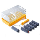 LinkMejor Schaumrolle für Lack, 4-Zoll Mini Flock Schaumabdeckung-Set