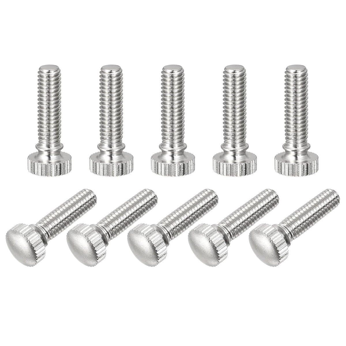 Bolts Kepala Kancing Tangan Berbentuk Knurled, M3x10mm, Balingbaling Nisidi, Pemegang Kunci Kancing Nickel, 10 Pcs