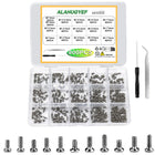 Tiny Screws for Electronics, 800 pcs Pan Head Machine Screws Assortment Kit