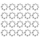 M4 70Pcs External Tooth Lock Washers, 410 Stainless Steel Star Washer Tooth Locking Ring Washers Quick Speed Star Nut Locking Fastener, Silver