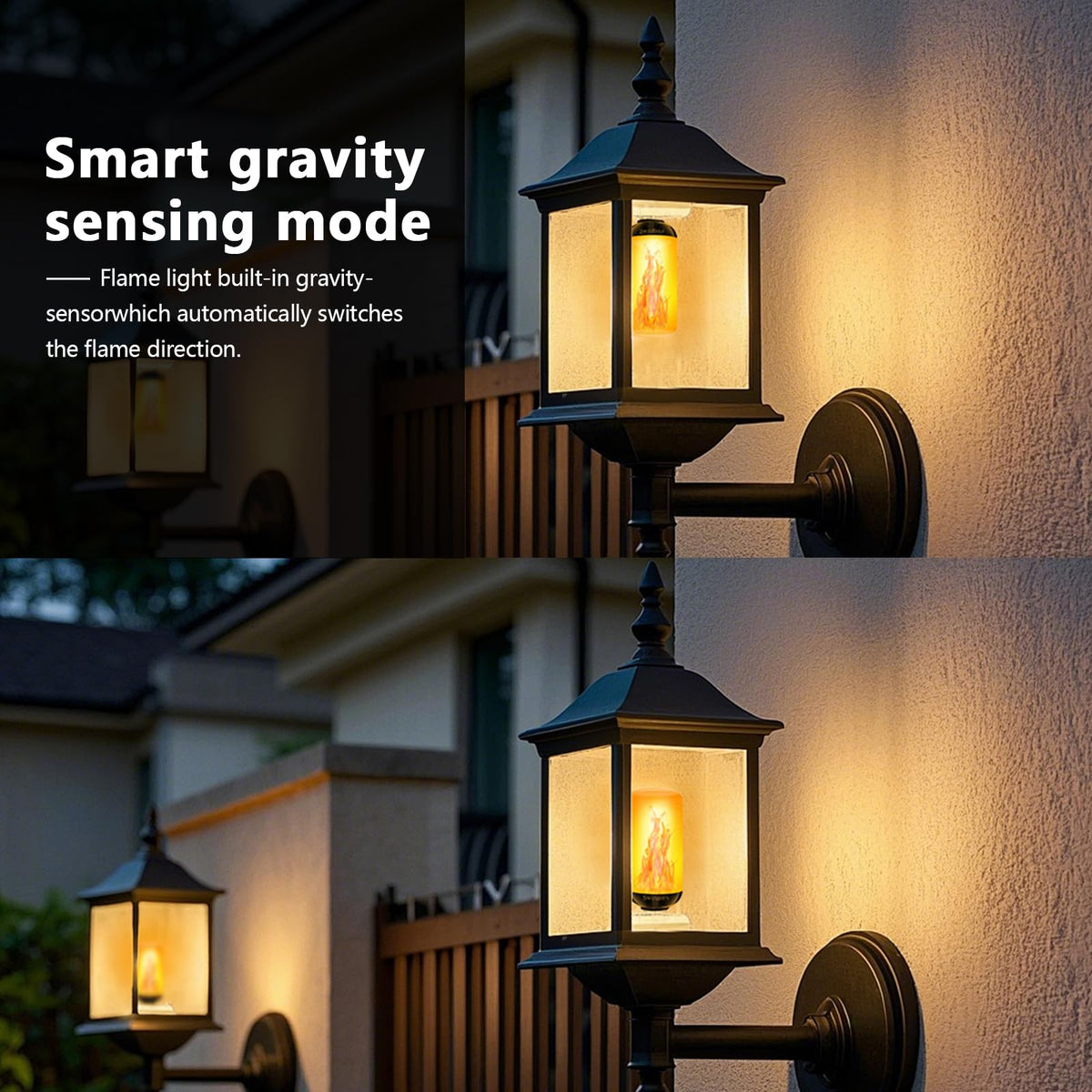 LinkMejor Gen2 LED Ateş Lamba Bulbları, E26 Temel Sarsıntılı Lamba Bulbları 3 Mod