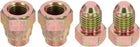 2Pcs JIC Hydraulic Cap & Plug Kits, 37° Flare Cap & Plug Seal Hydraulic Hose Fittings Carbon Steel with Zinc Plating Fits JIC -4 (7/16"-20 UNF) Fittings