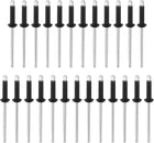 Nylon Blind Rivets, 1/8" x 1/2" (3.2mm x 12.7mm) Rivet Fastener for PC Board Bumper Trim Panel Retainer, Black 25 Pcs