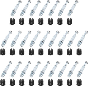 25Pcs Chiave a camma Vite, M6x33mm Accessori di Connessione per Mobili, Viti a Camma per Montaggio di Compartimenti di Tavolo