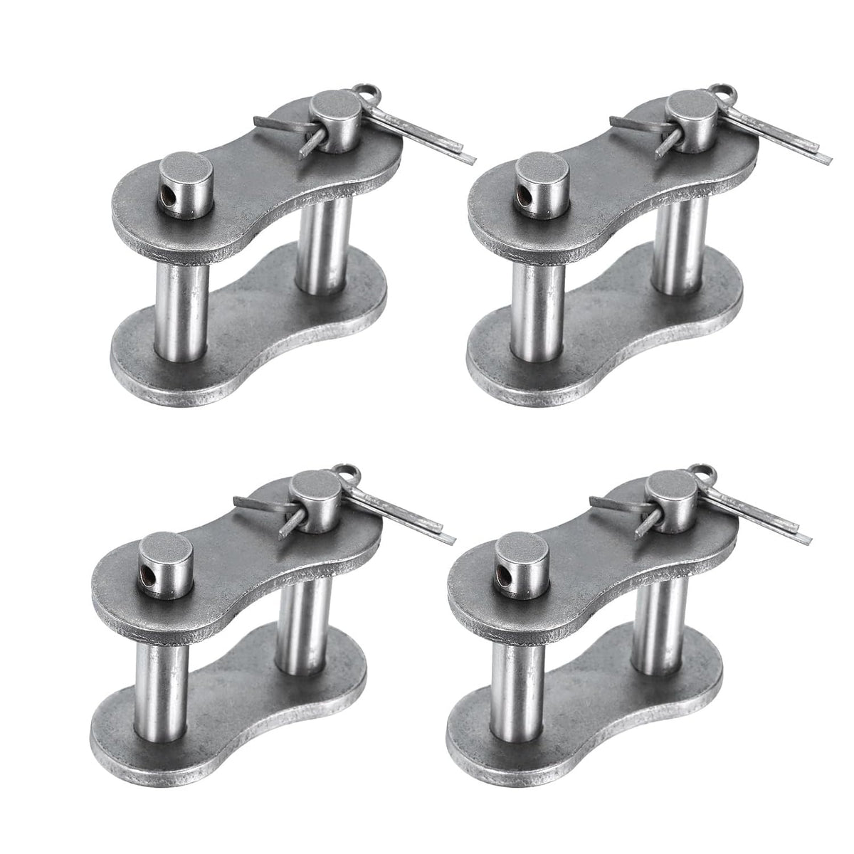 4Pcs #120H/ DIN/ISO 24AH Chain Master Connector Link Roller, 1-1/2" Pitch Carbon Steel, Standard Connecting Split Links