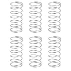 6Pcs Compression Springs, 1mm Wire Diameter x 16mm OD x 50mm Length 304 Stainless Steel Extension Spring Ballpoint Pen Pressure Springs for Shop Home Repairs, Silver