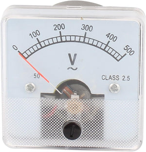 AC 0-500V Misuratore di Tensione Pannello Voltmetro Manometro Analogico 50x50mm
