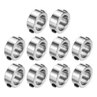 10pcs Set Screw Collars 10mm Bore 304 Stainless Steel Shaft Collars, 15mm OD, 6mm Width Axle Collar Clamp for Linear Rod Shaft Guide