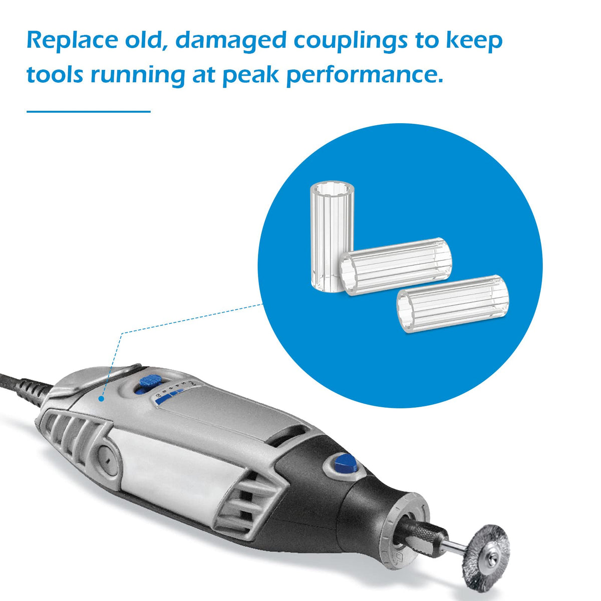 395 Części do Narzędzia Obrotowego Kompatybilne z Złączem Dremel 2615294309, 4-Pack