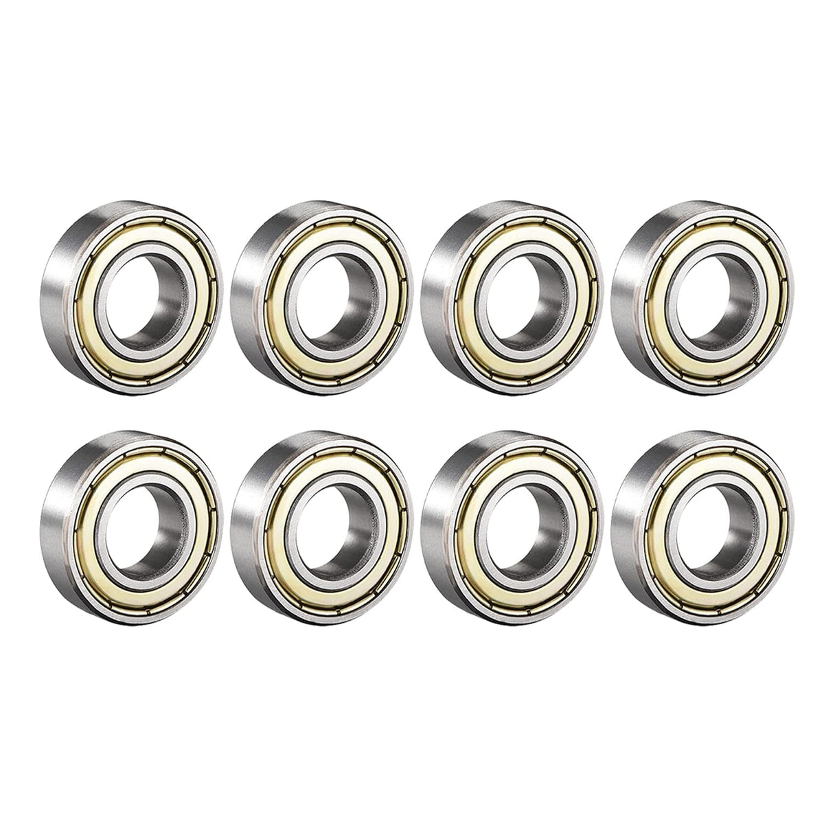6002ZZ Ball Bearing 15mm x 32mm x 9mm Double Shielded 6002-2Z 80102 Deep Groove Bearings High Carbon Steel Z1 (Pack of 8)
